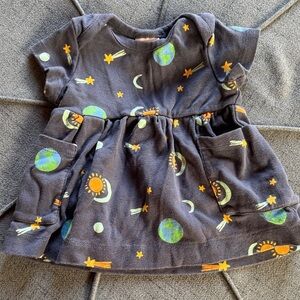 Hanna Andersson Navy Space-Themed Baby Dress